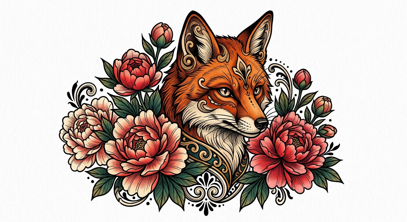 neo-traditional tattoo design